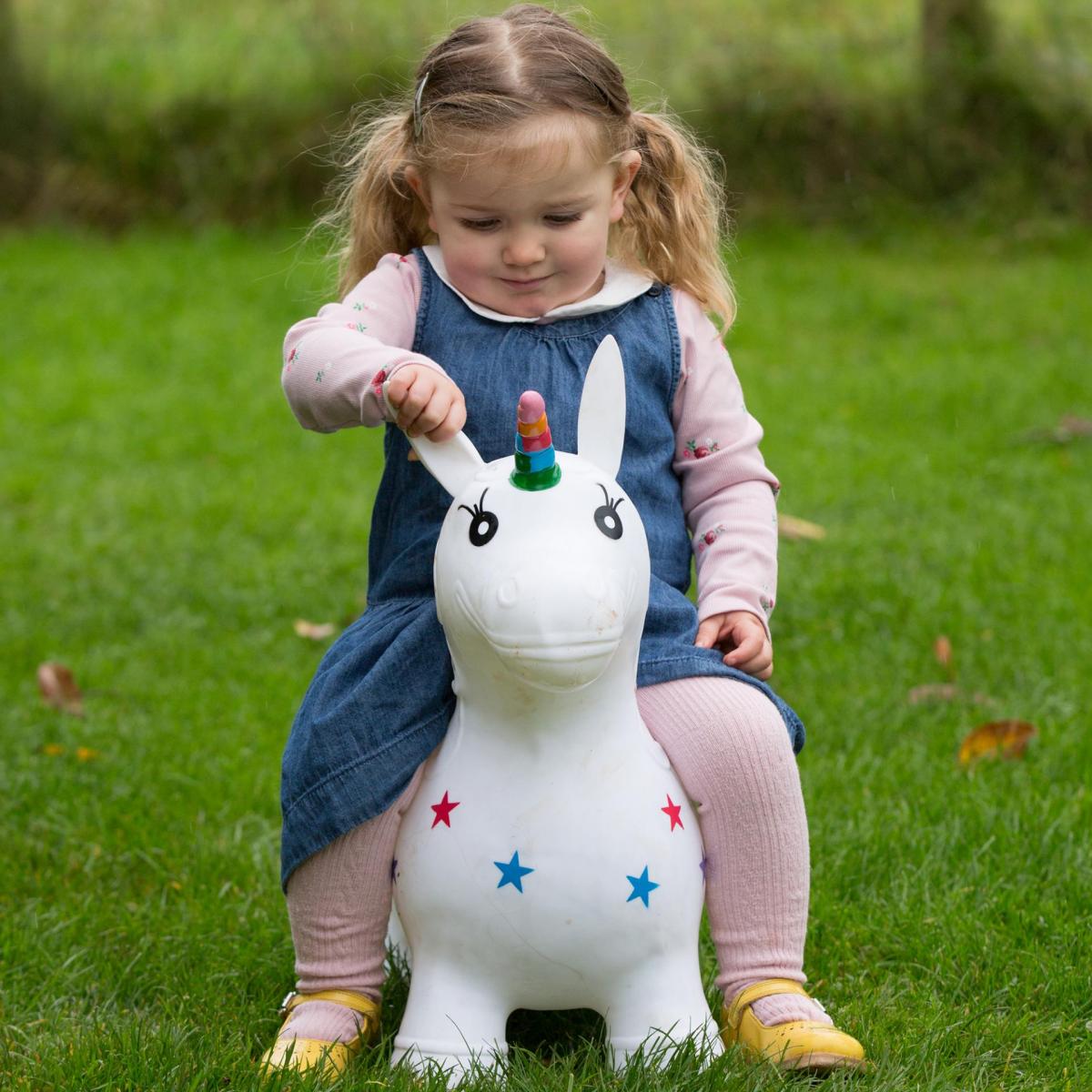 unicorn ride on toy - bouncy toys from HappyHopperz