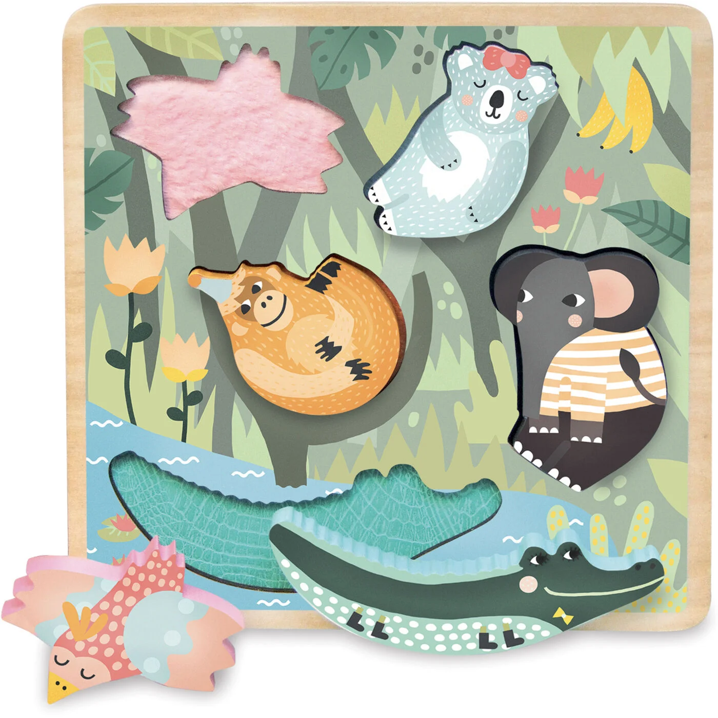 Vilac Jungle Touch And Feel Puzzle