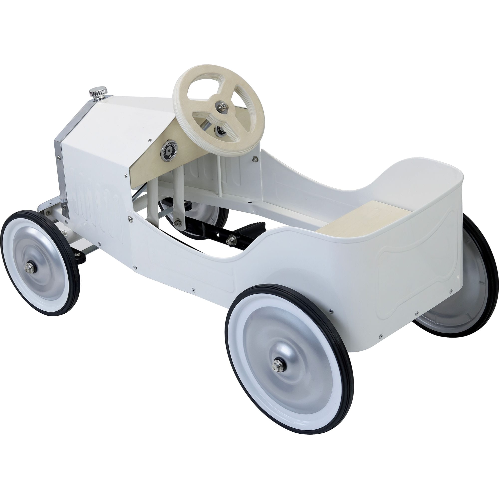 White Pedal Car Back View