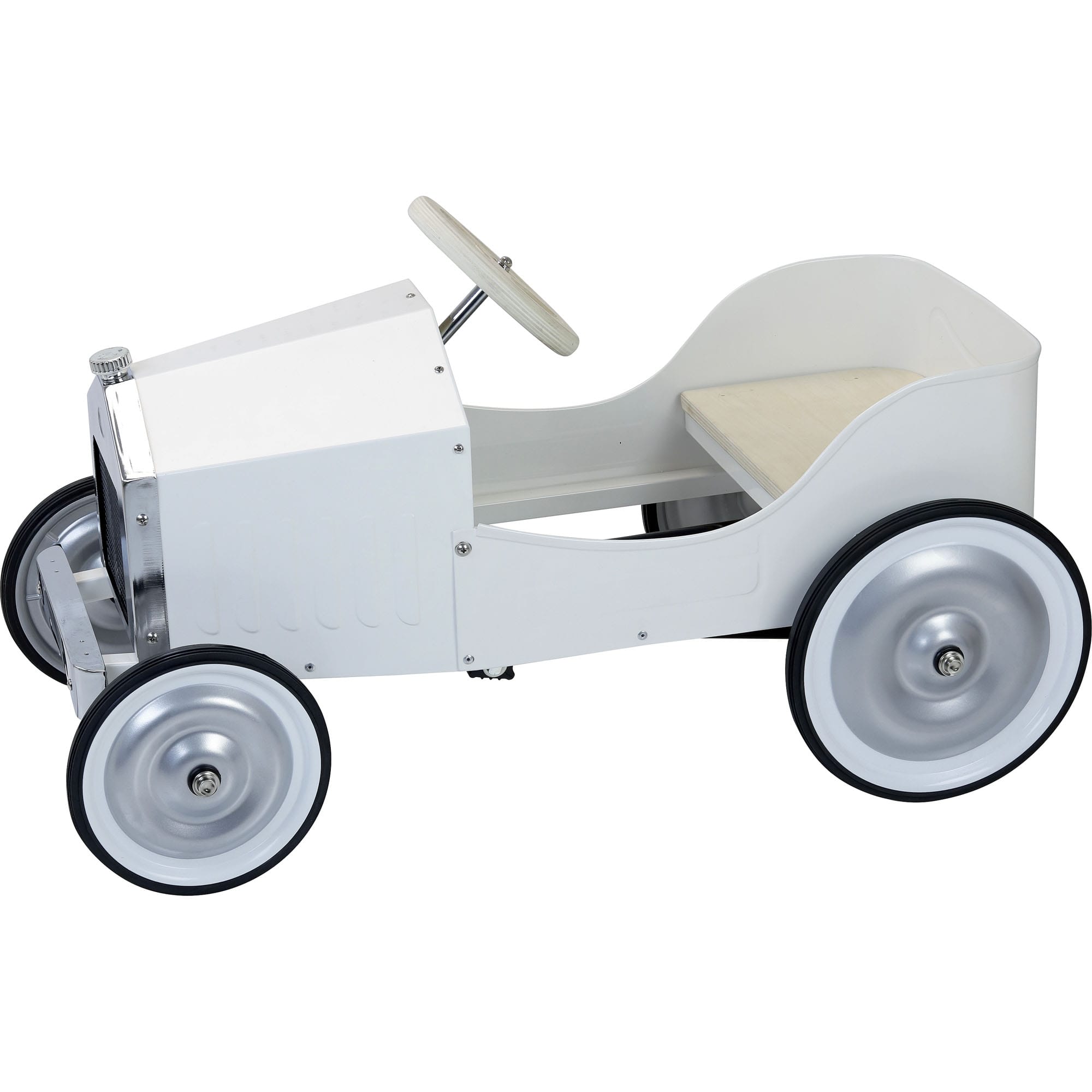 White Pedal Car Side View