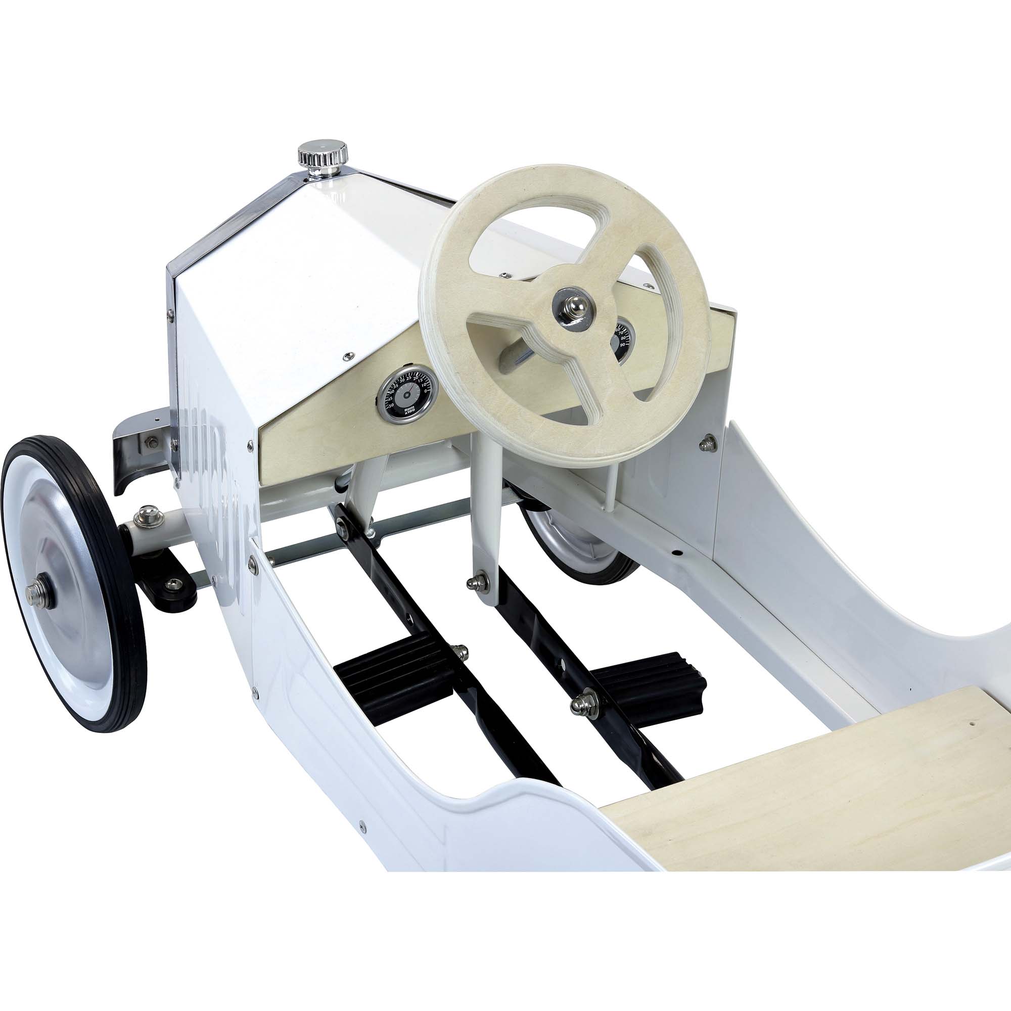 Inside of the White Pedal Car