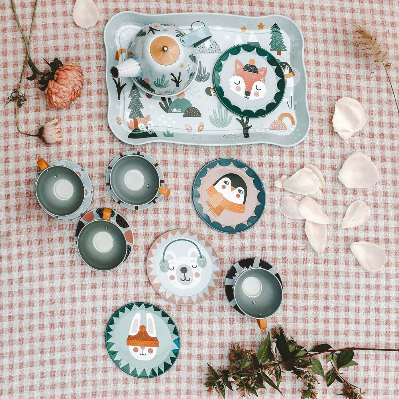 Vilac Iceland Musical Tin Tea Set