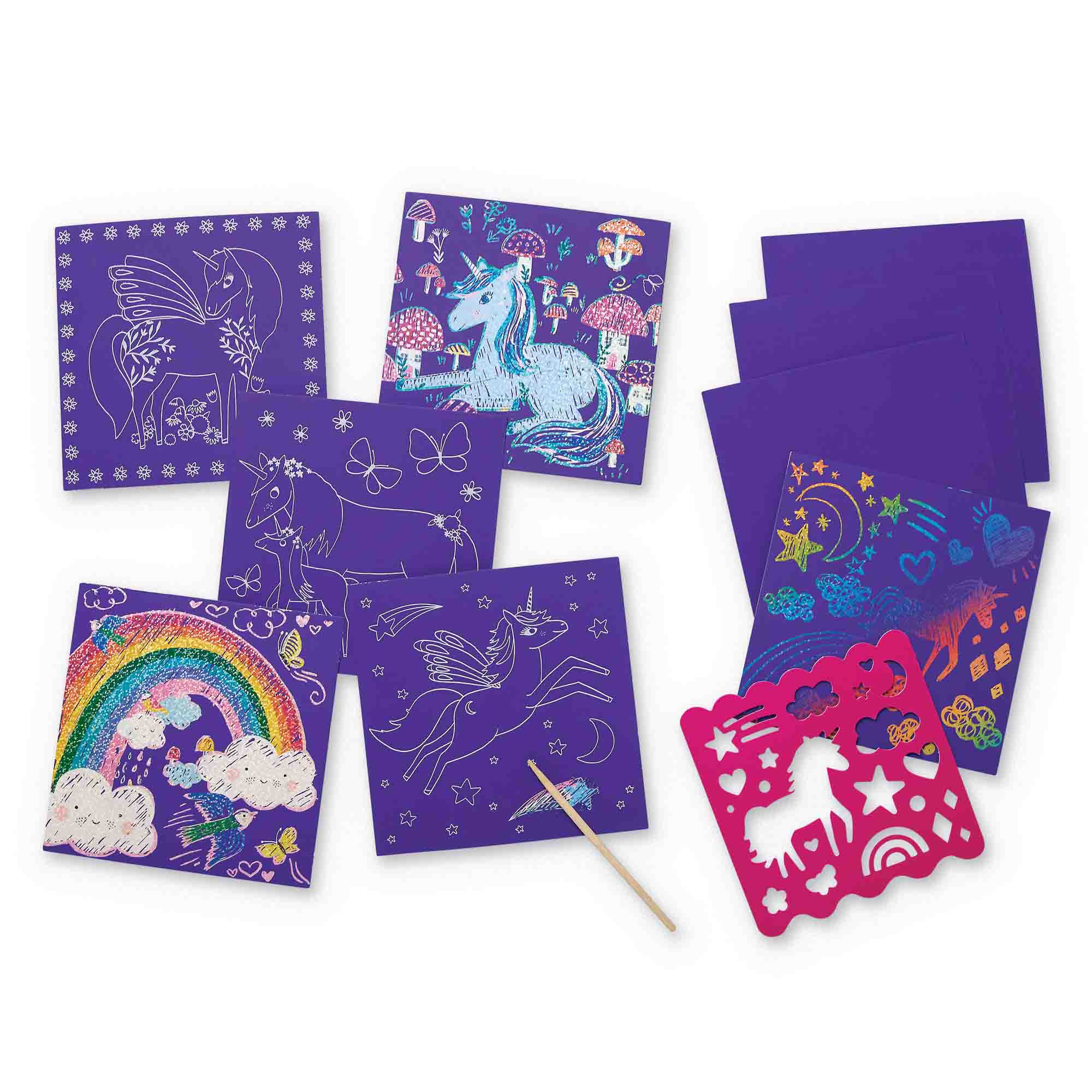 Unicorn Scratch Art