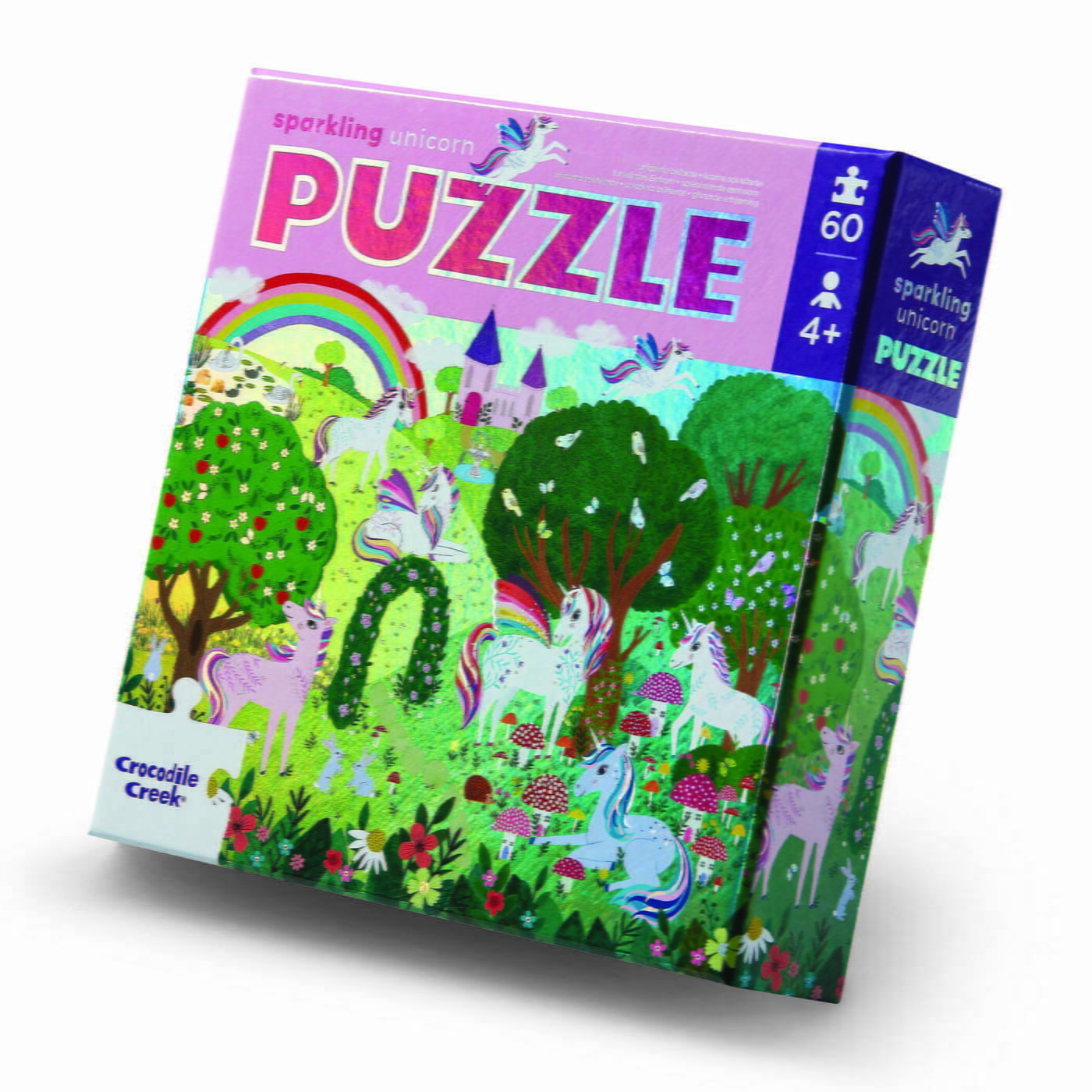 Crocodile Creek Dinosaur Floor Puzzle - 60 Piece Holographic Foil For Kids