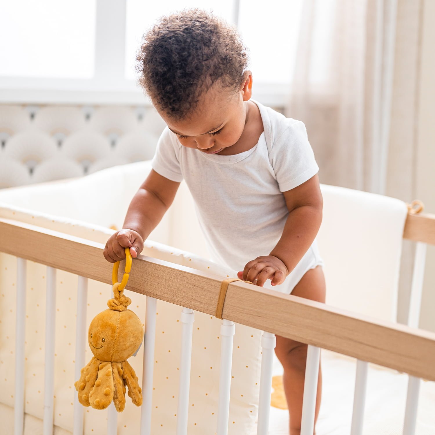 Nattou Vibrating Octopus - Ochre