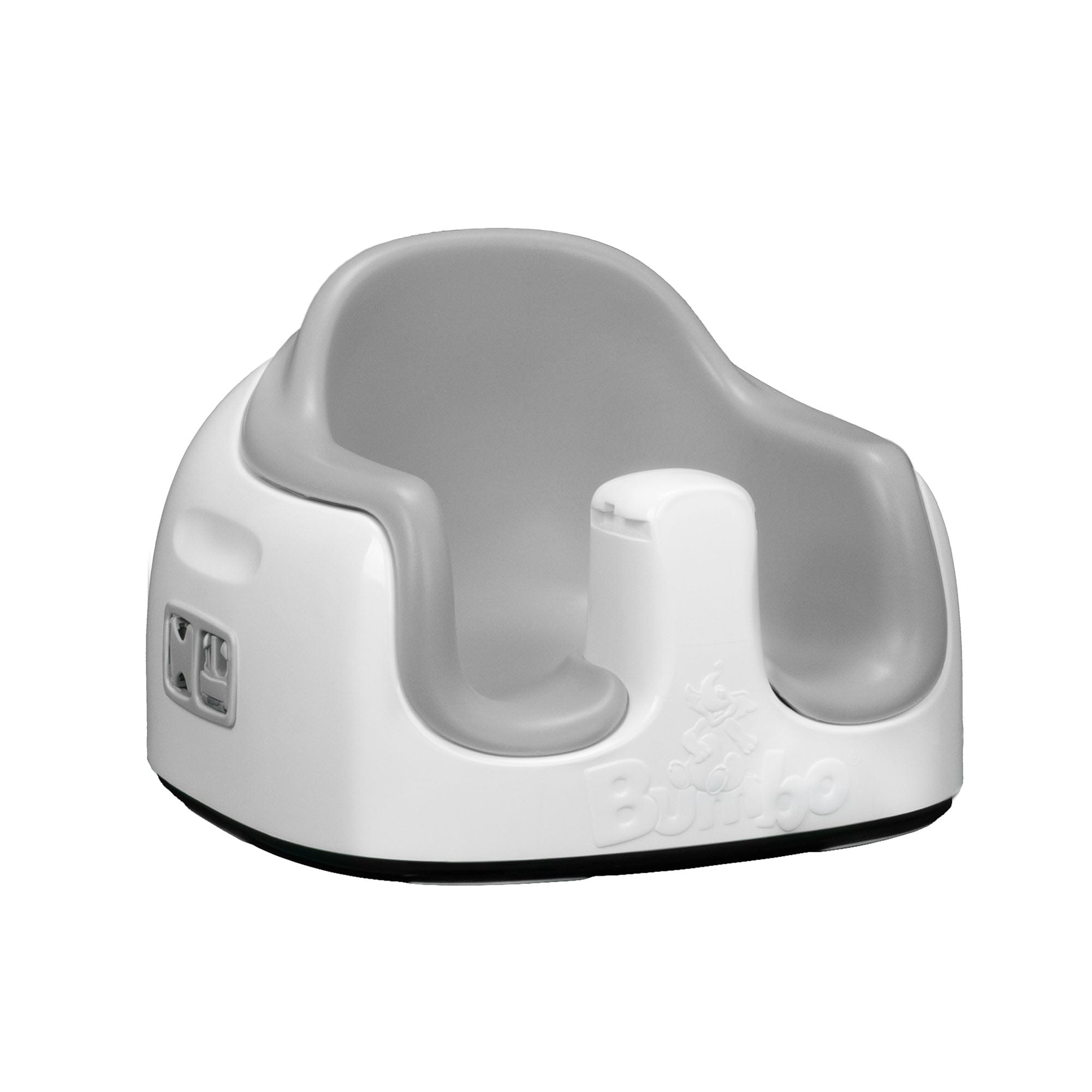 Multi Seat - Cool Grey Tray Stowed Low Setting - White Background Bumbo Multi seat Cool Grey without tray