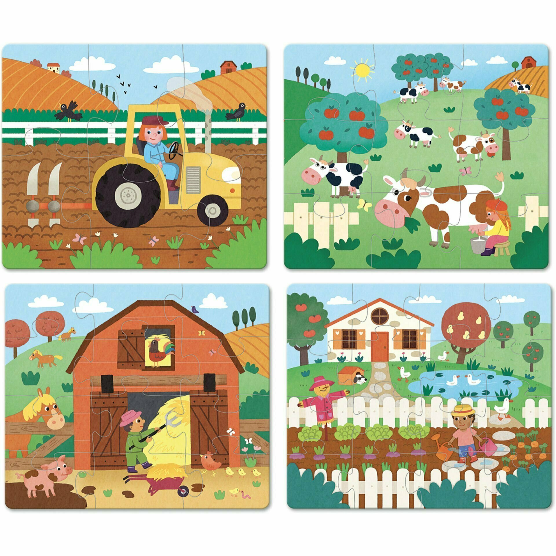 Vilac 4 Farm Evolution Puzzles