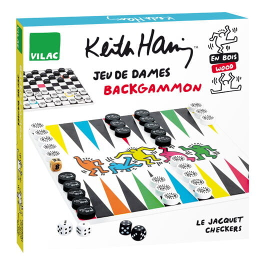 Vilac Keith Haring 2 In 1 Backgammon & Draughts Set