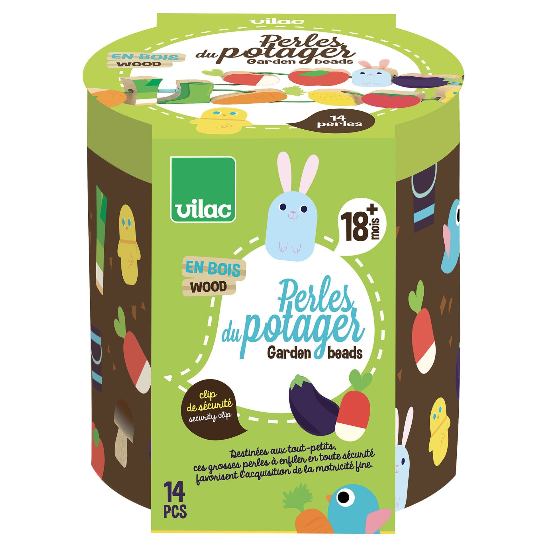 Vilac Vegetable Garden Large Beads Set