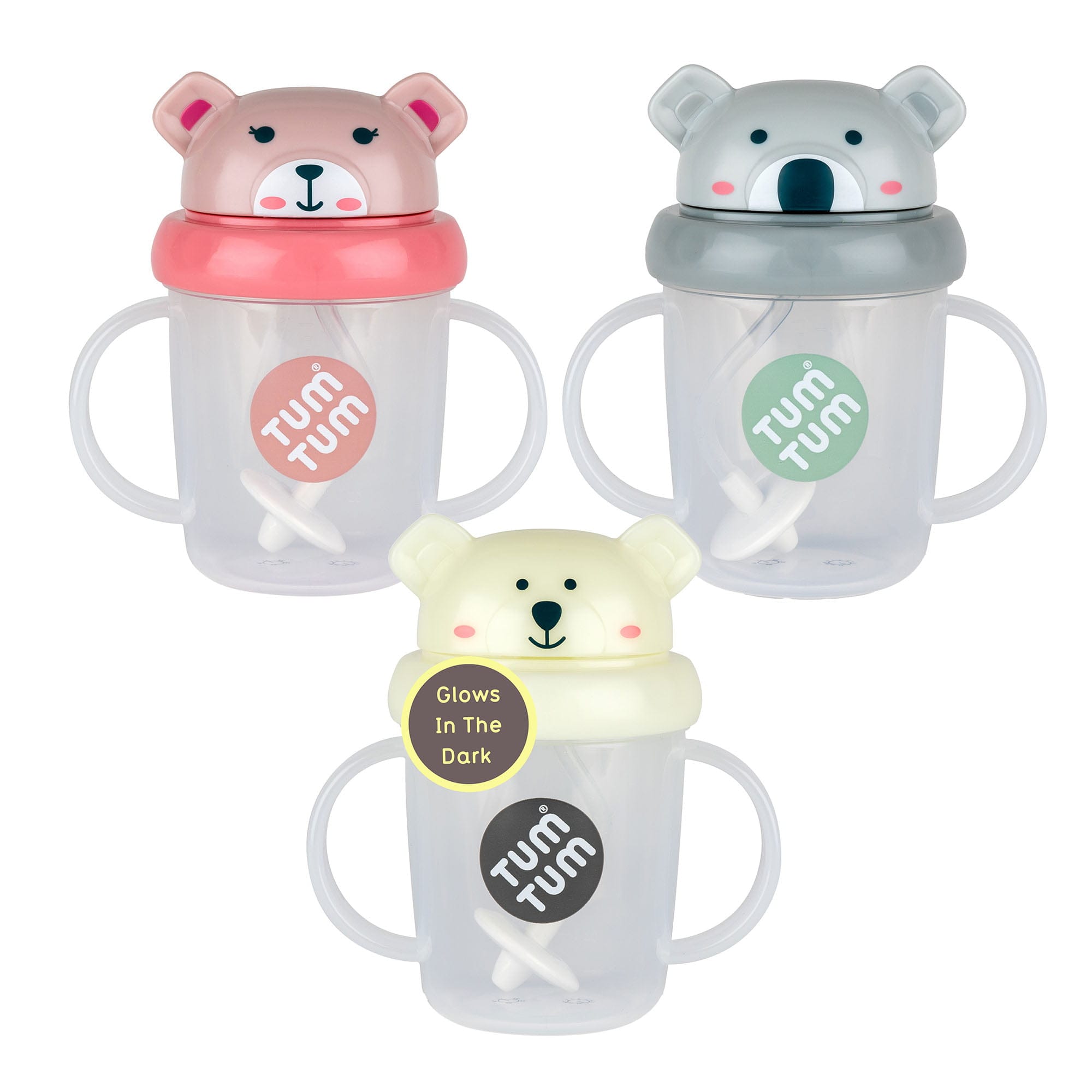 TIPCUPBUN1 - Kev, Betsy and Pete Kev Koala, Betsy Bear and Pete Polar Bear Tippy Up Cups