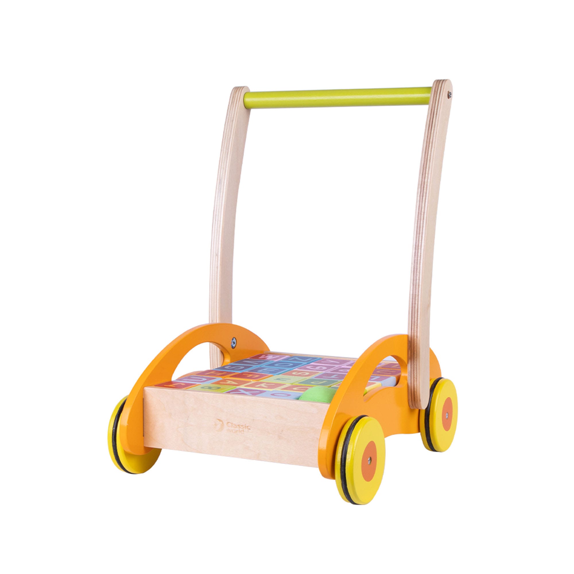 Baby walker with blocks