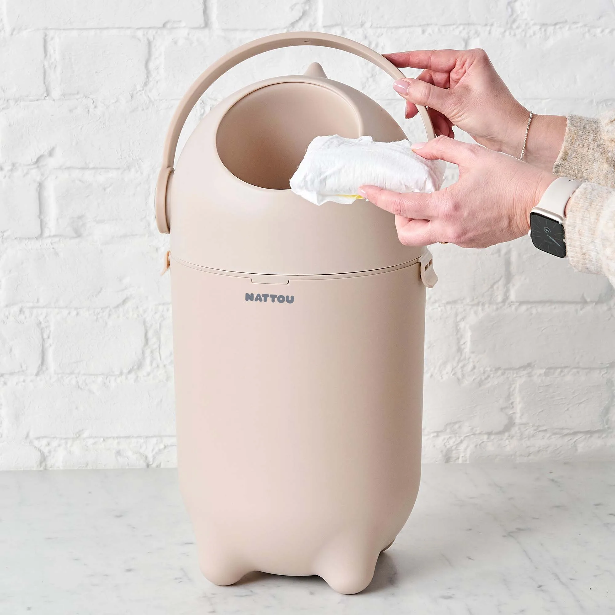 Dropy Nappy Bin being cleaned