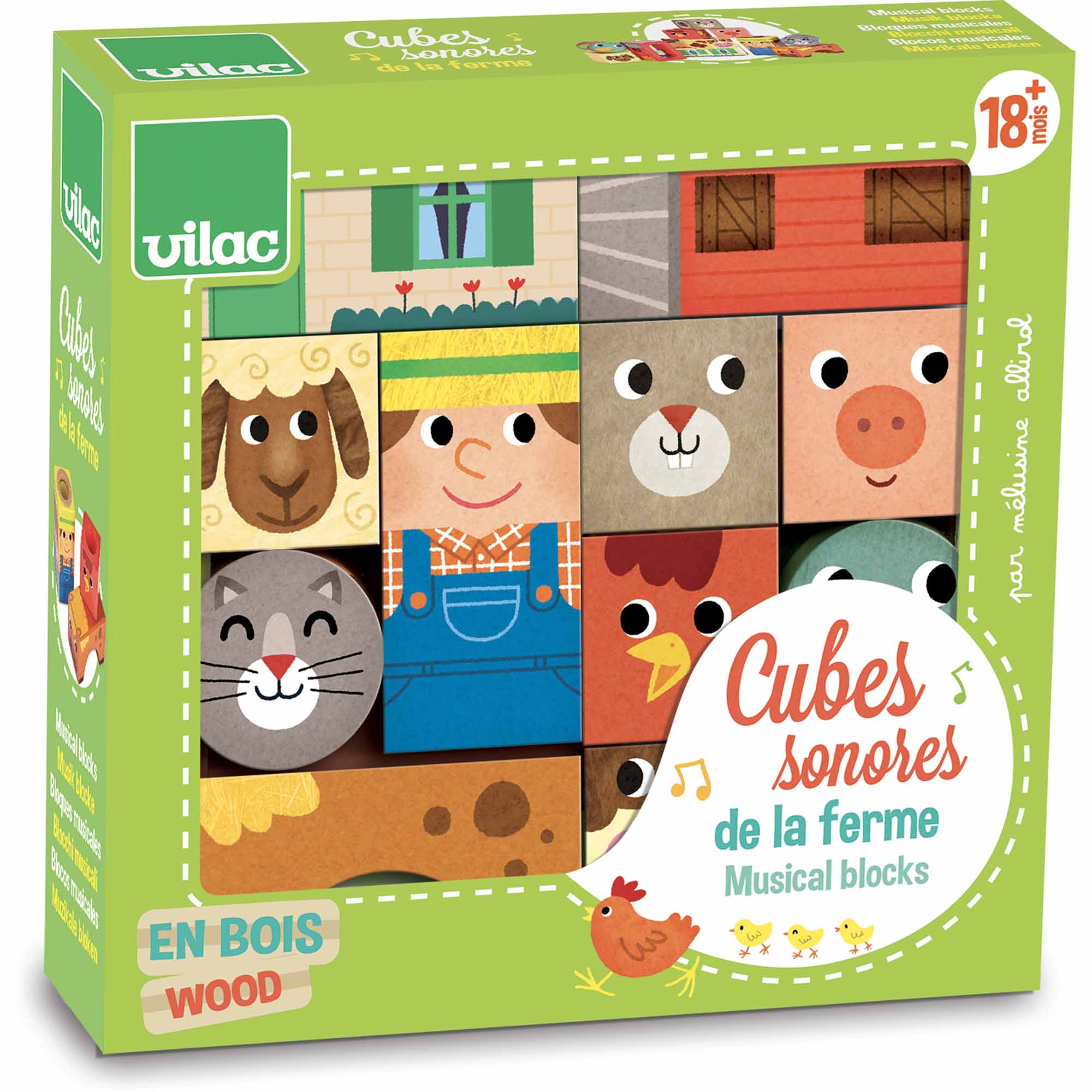 Vilac Farm Musical Blocks