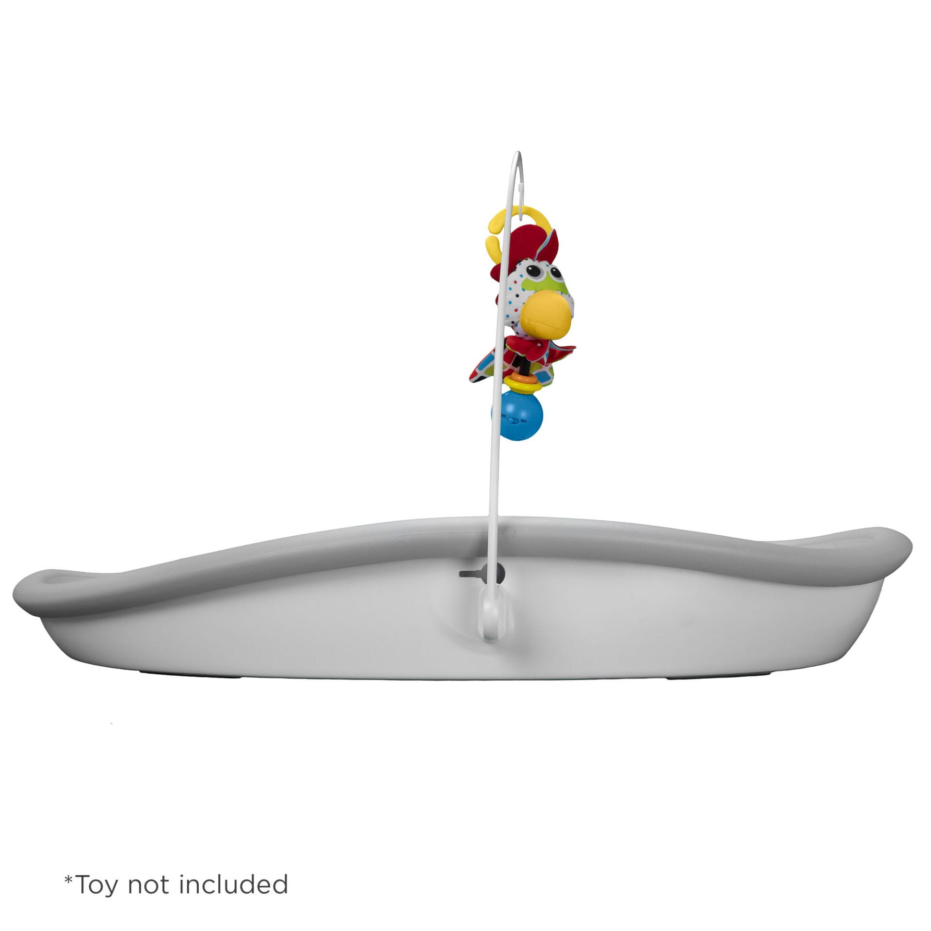 Bumbo Max Changing Pad side shot with toy (toy not included)