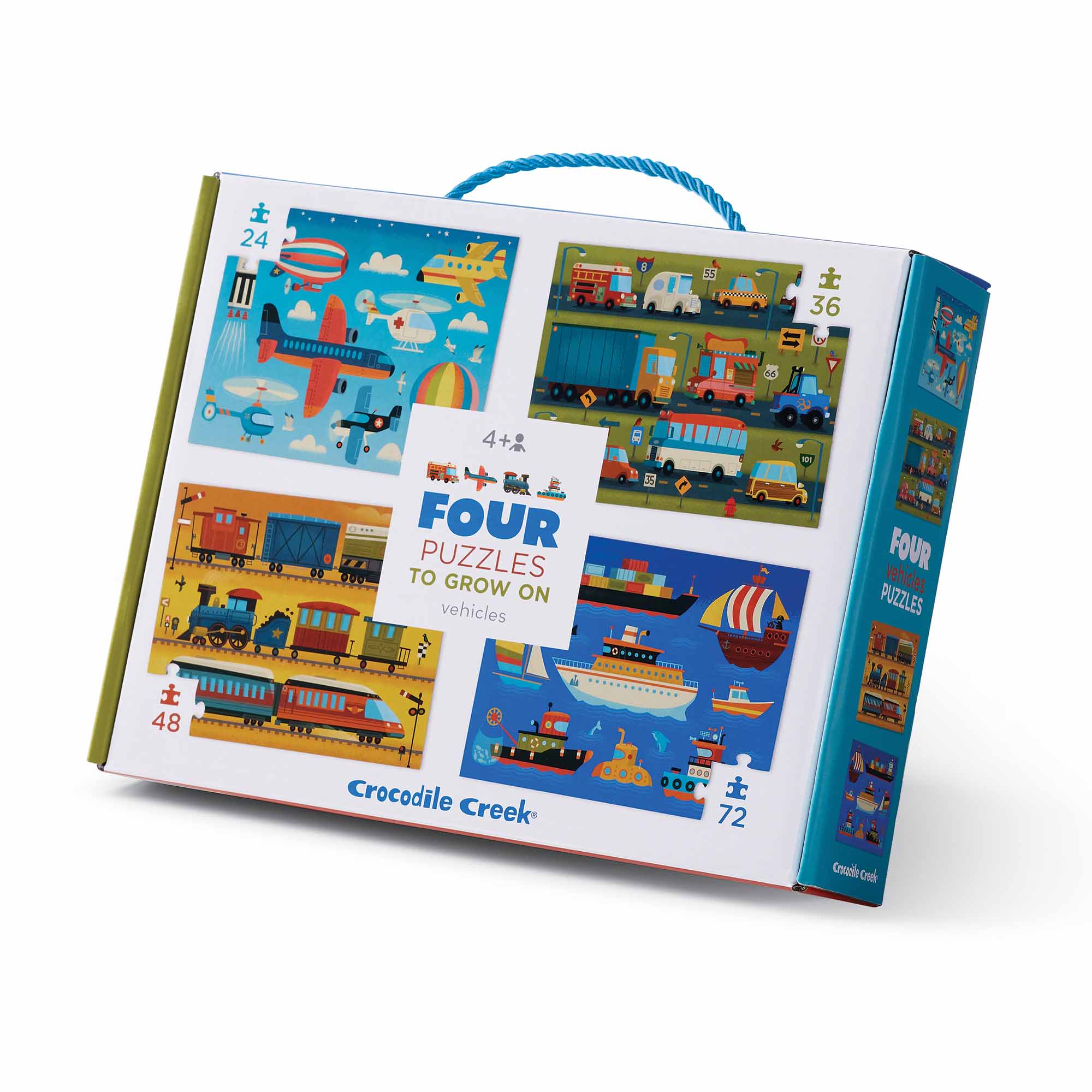Crocodile Creek Four Puzzles - Vehicles