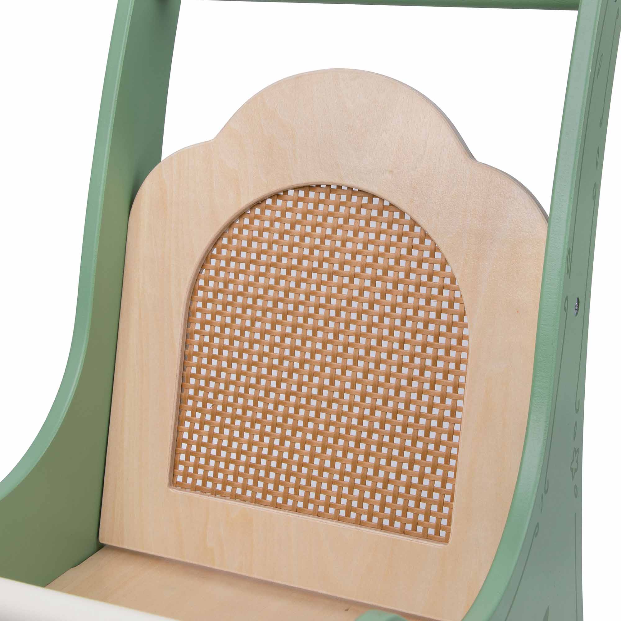 Rattan backrest of the Classic World Vintage Stroller