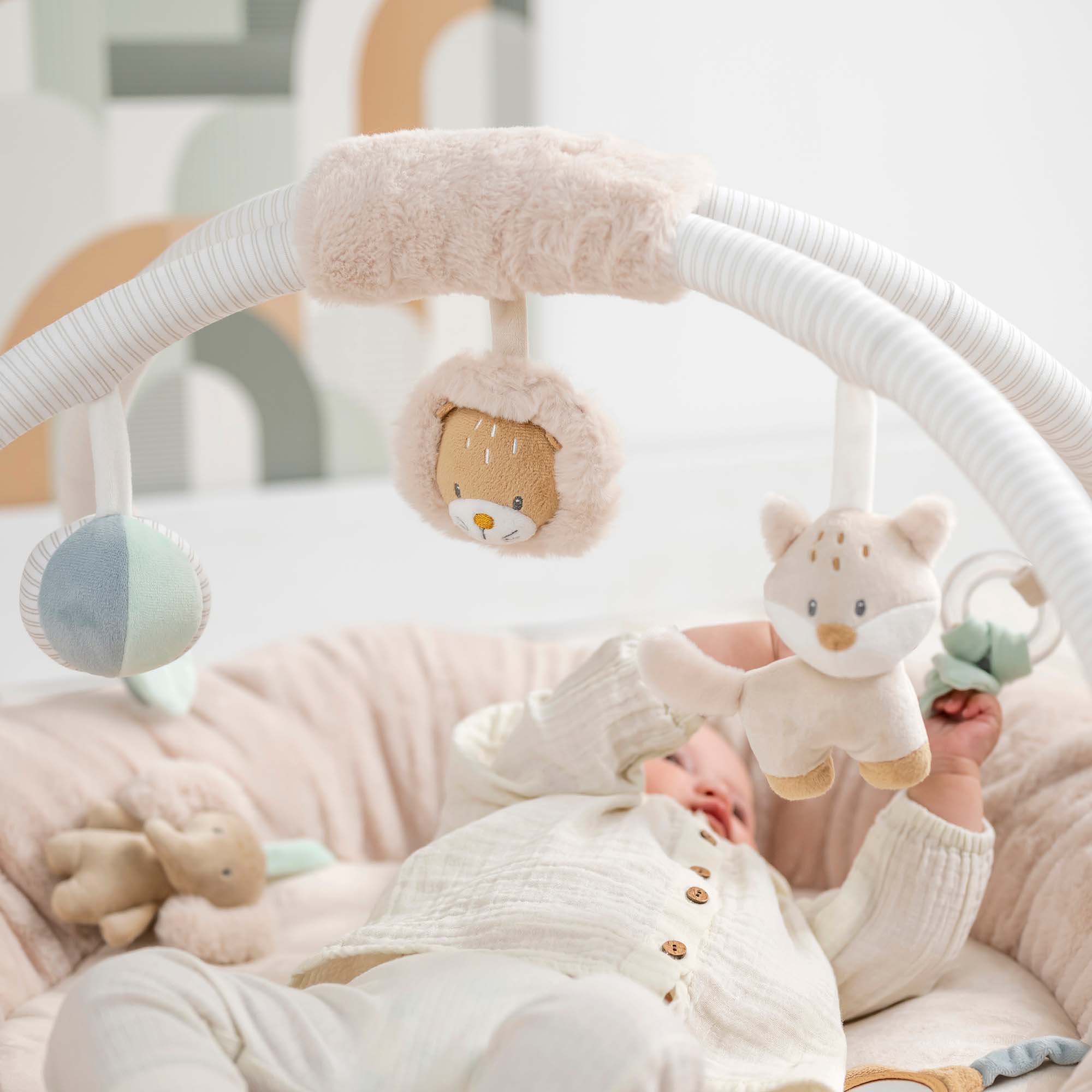 Nattou Stuffed Playmat with Arches - Flo, Ernest and Oli