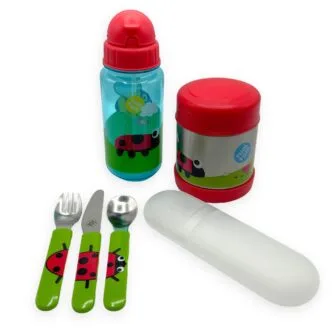 Ex-Display - Tum Tum Flip Top bottle and Flask Bundle - Bugs