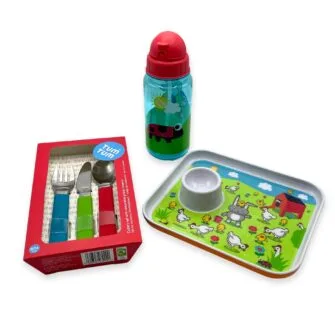 Ex-Display - Tum Tum Flip Top Bottle and Plate Bundle - Bugs