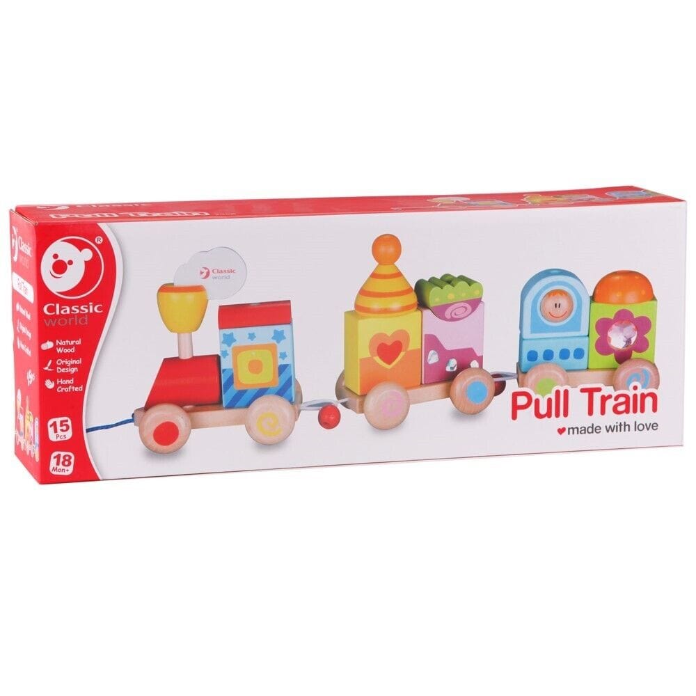 Classic World Pull Train Box