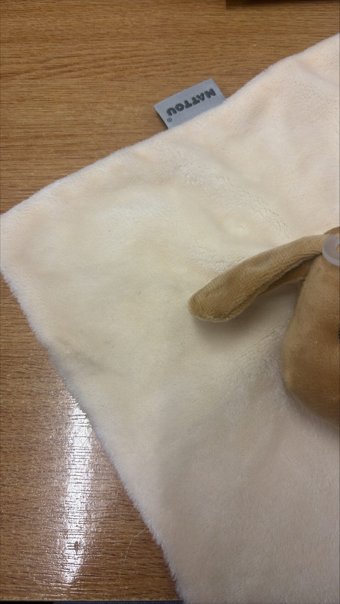 Ex-Display - Nattou Charlie - Doudou Flannel Vanilla