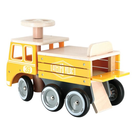 Storage compartment open on the Vila Construction Truck