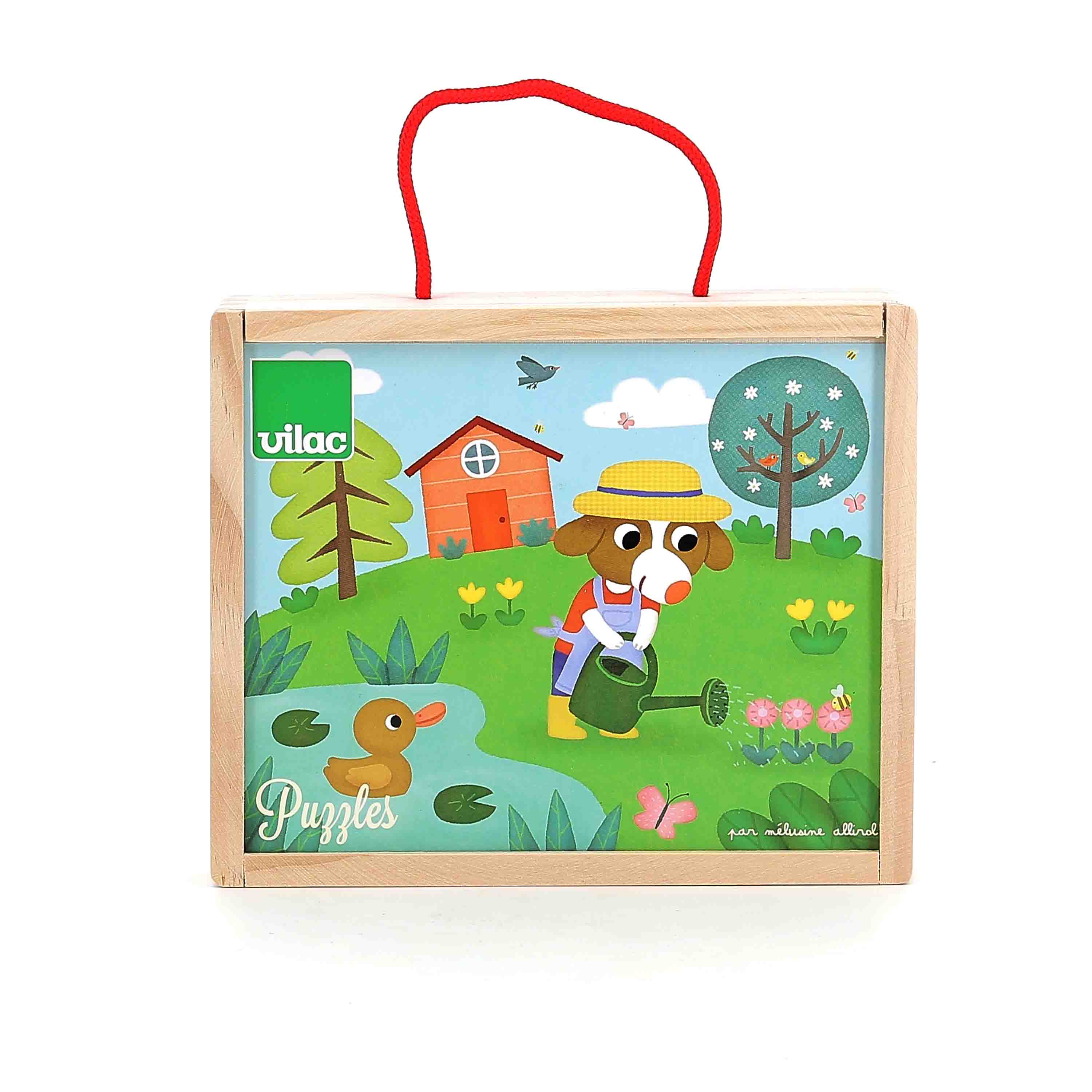 Four Seasons Wooden Puzzle in the case with illustration on the front