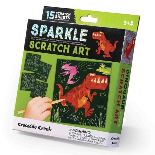 Dinosaur Scratch Art