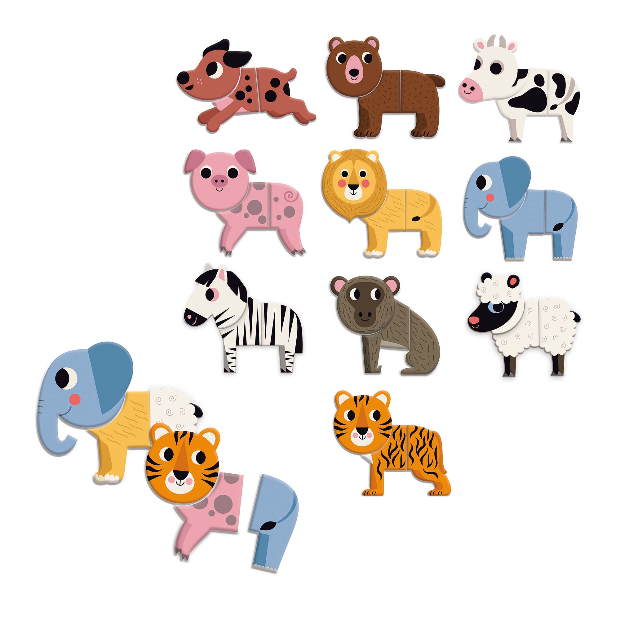 Ingela P.Arrhenius Wooden Animal Magnets