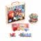 One of the puzzles being put together out of the box