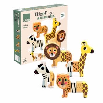 Ingela P.Arrhenius Magnetic Savannah Animals next to the box