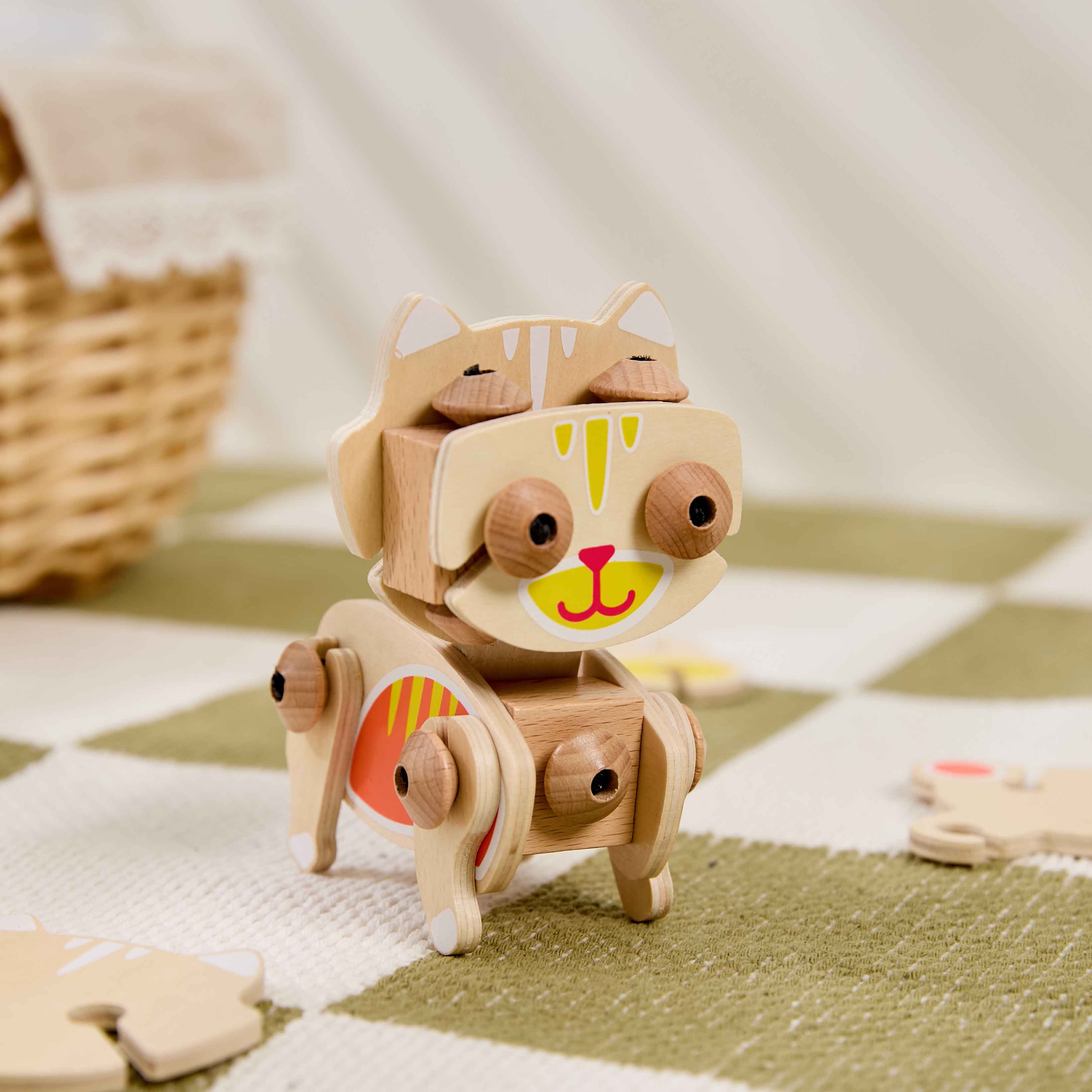 Cat Flexi Animal on chequered carpet