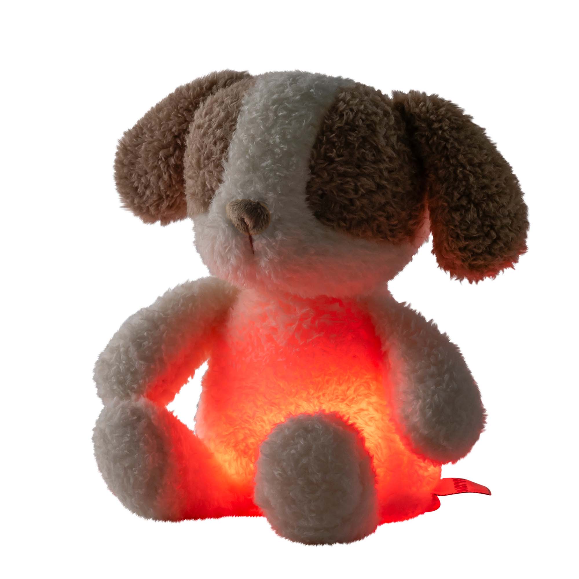 Dog Cuddly Nightlight with red light on