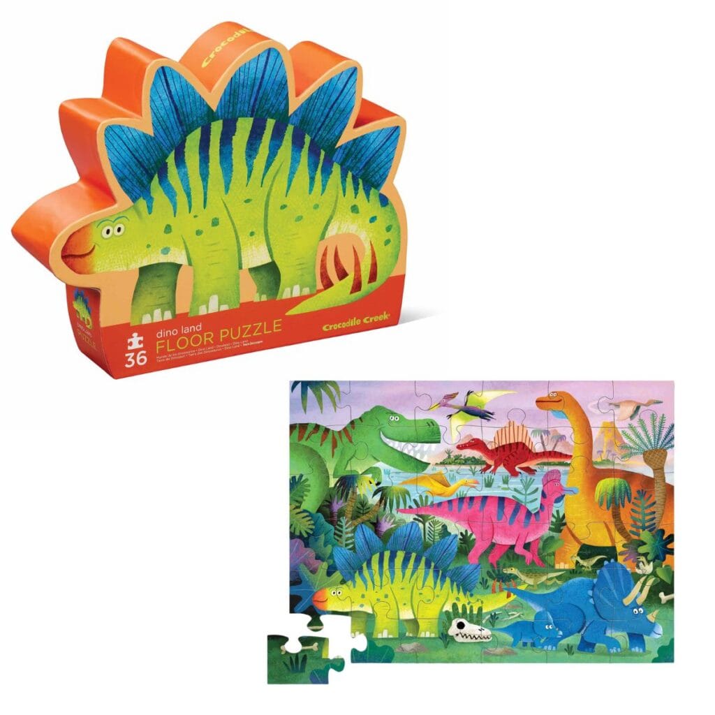 Dino Land 36pc Puzzle Box and Puzzle Pieces