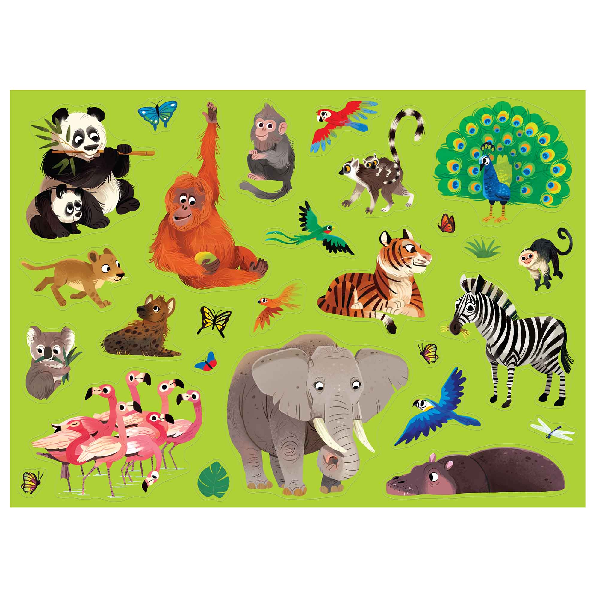 Ex-Display - Crocodile Creek Colouring Poster - Jungle Animals