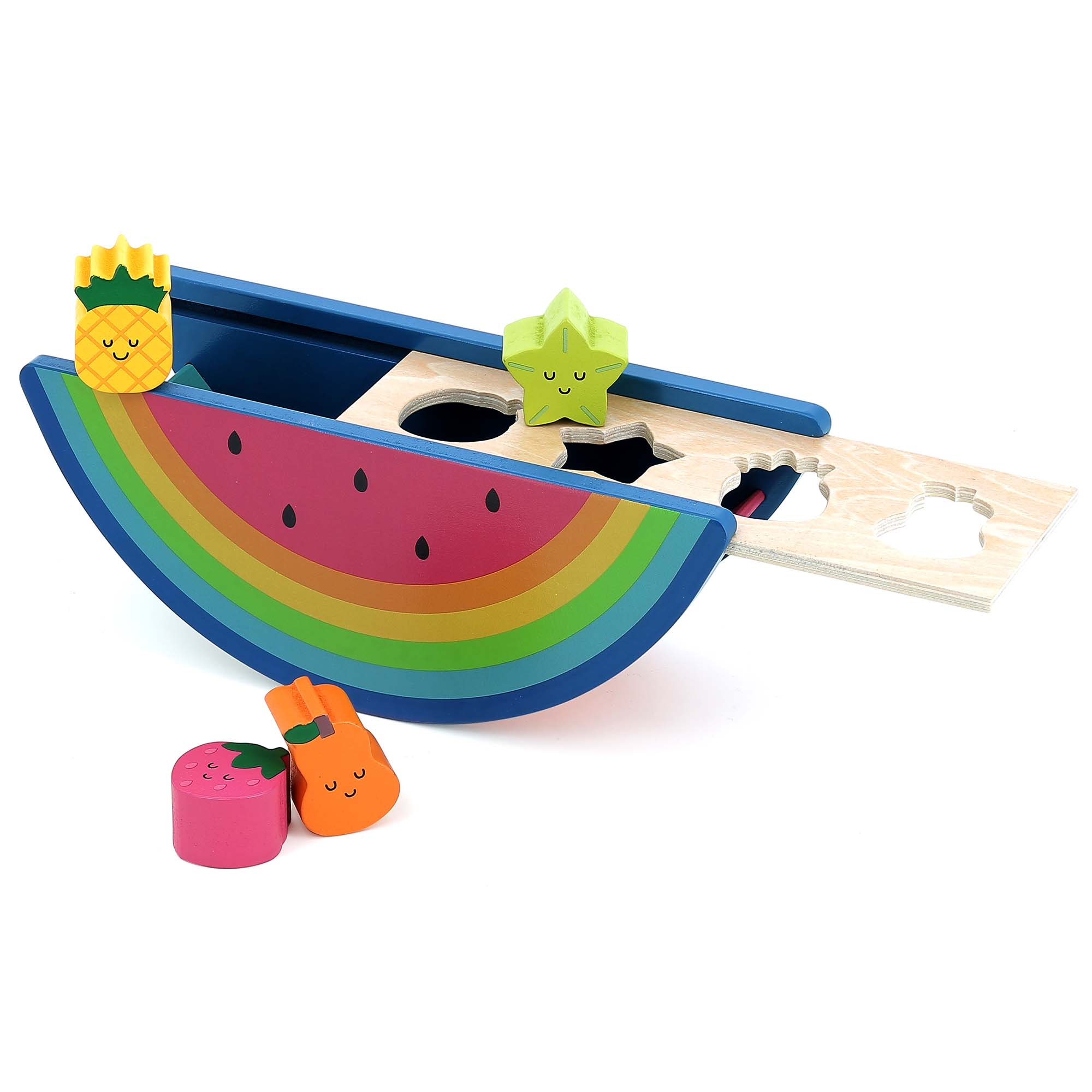 Vilac Watermelon Shape Sorter with slider open