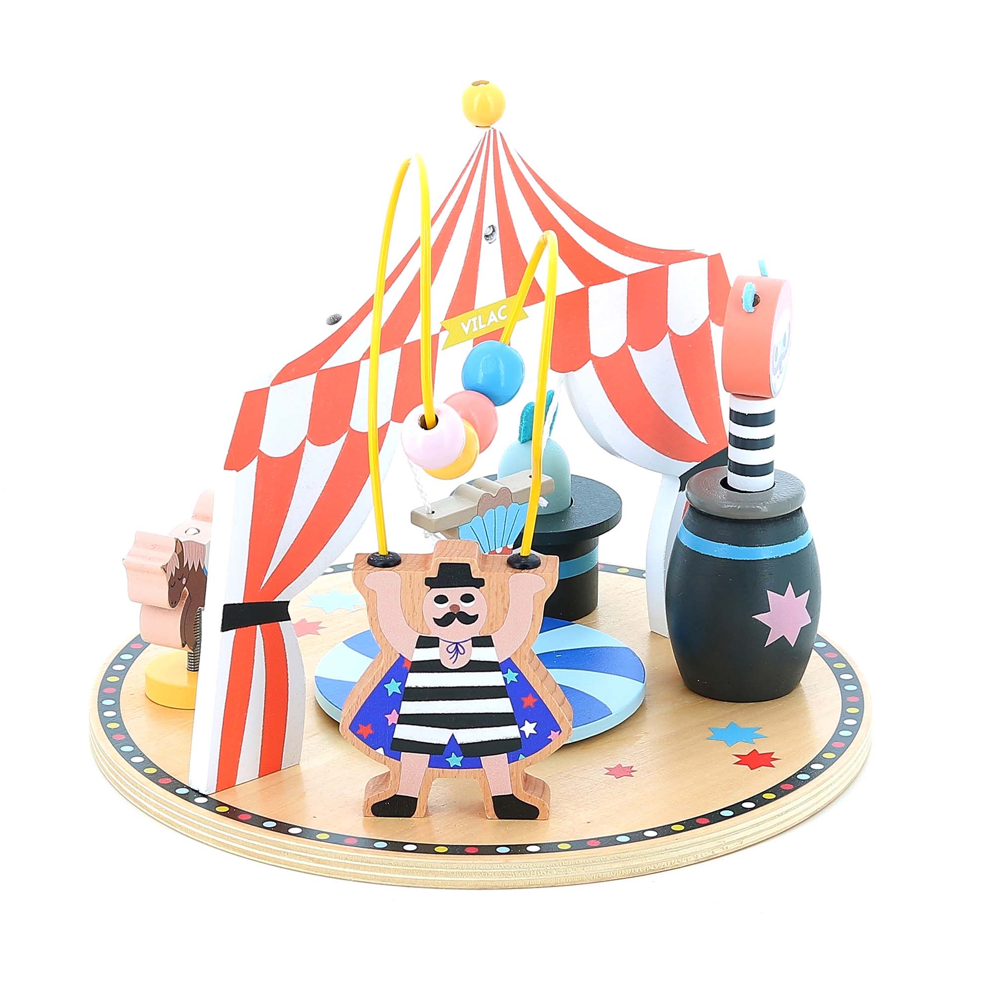 Vilac Wooden Circus - Red Tent Side - Strong Man