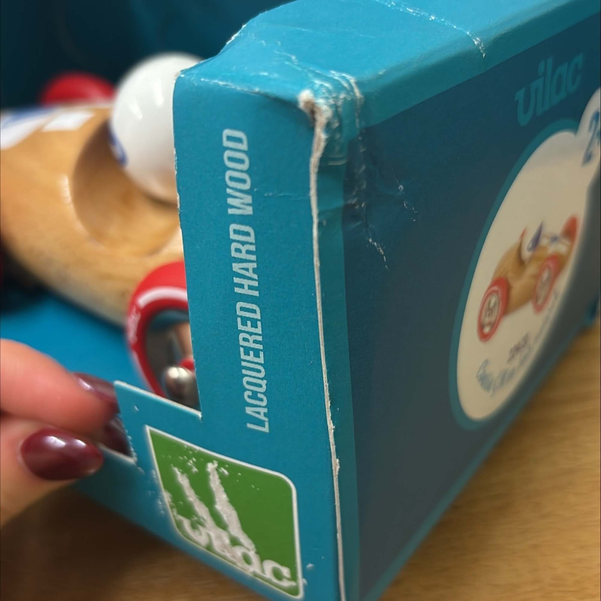 Ex-Display - Vilac Large Race Car - Natural Wood