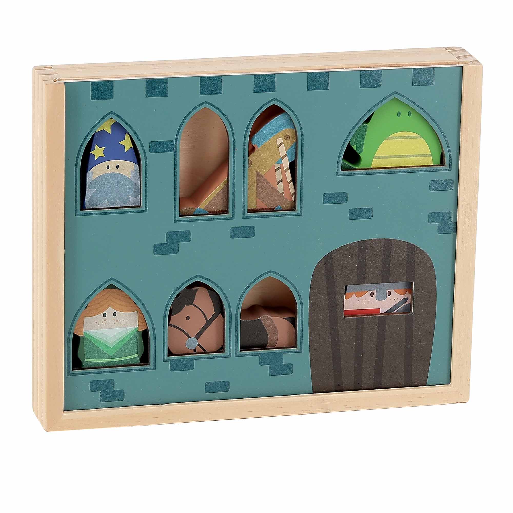 Vilac Wooden Castle Figurines in their box