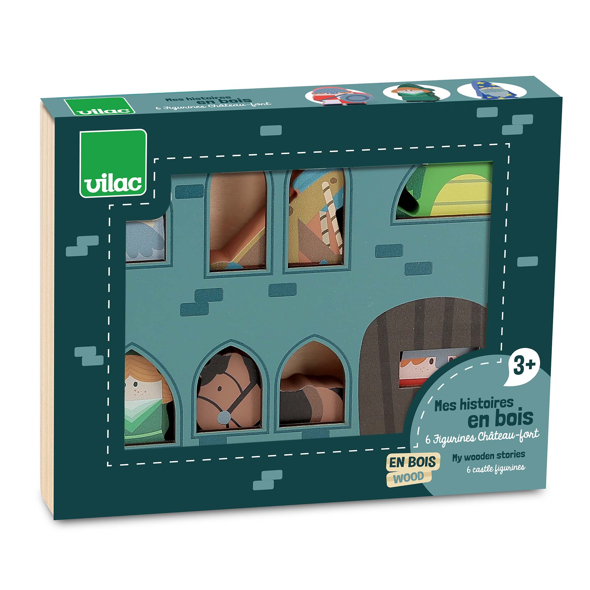 Vilac Wooden Castle Figurines in the box