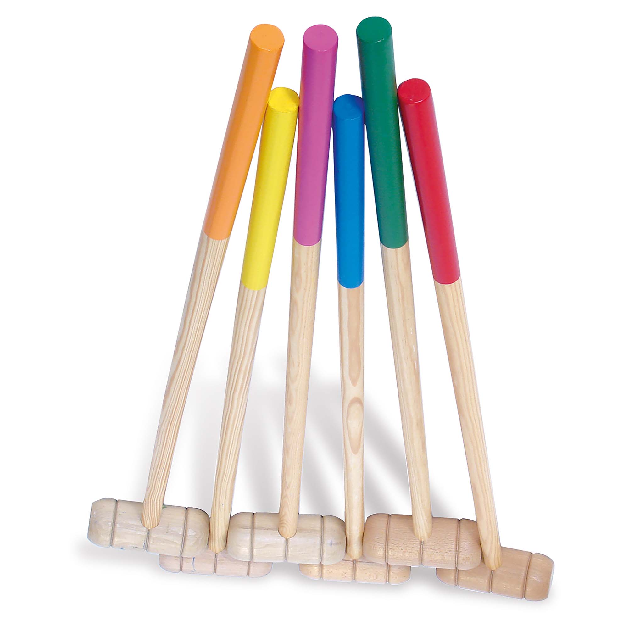Six Croquet mallets