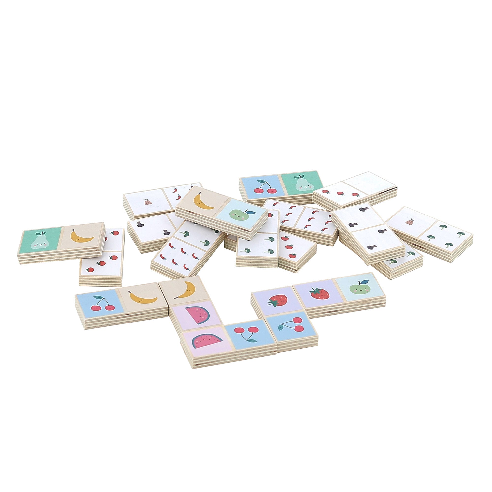 Vilac Fruit & Vegetables Reversible Wooden Dominoes