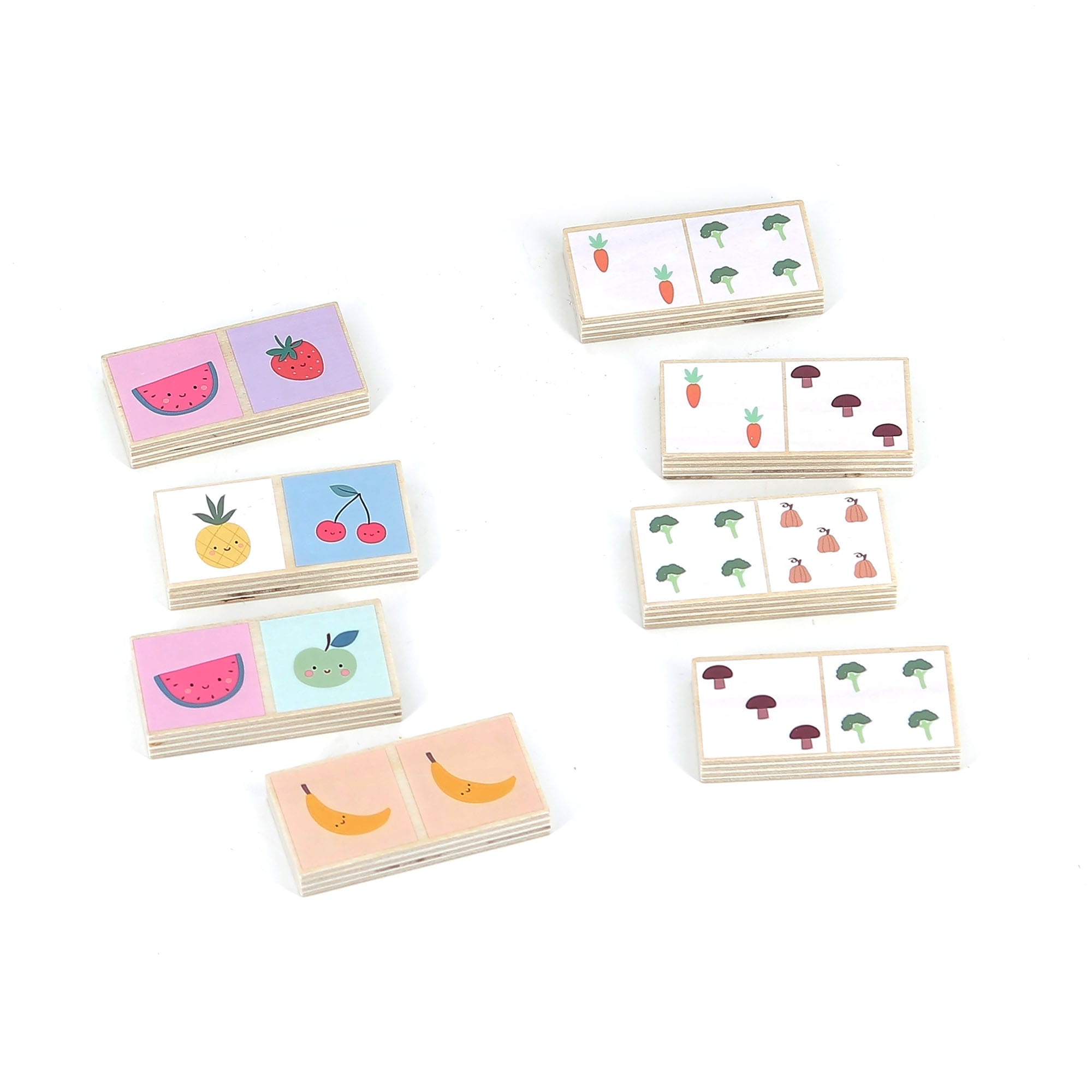 Vilac Fruit & Vegetables Reversible Wooden Dominoes