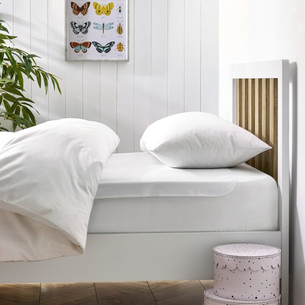 Flat Mattress Protector on a bed