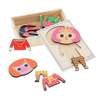 Vilac Jade Moody wooden character puzzle