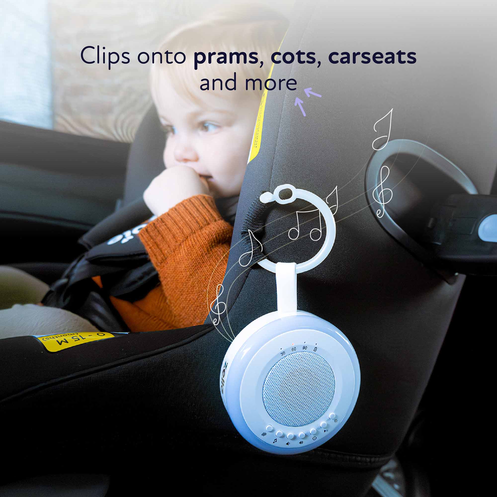 Zello 02 Retail Images - Clip Ex-Display - Zello Portable White Noise Machine & Night Light