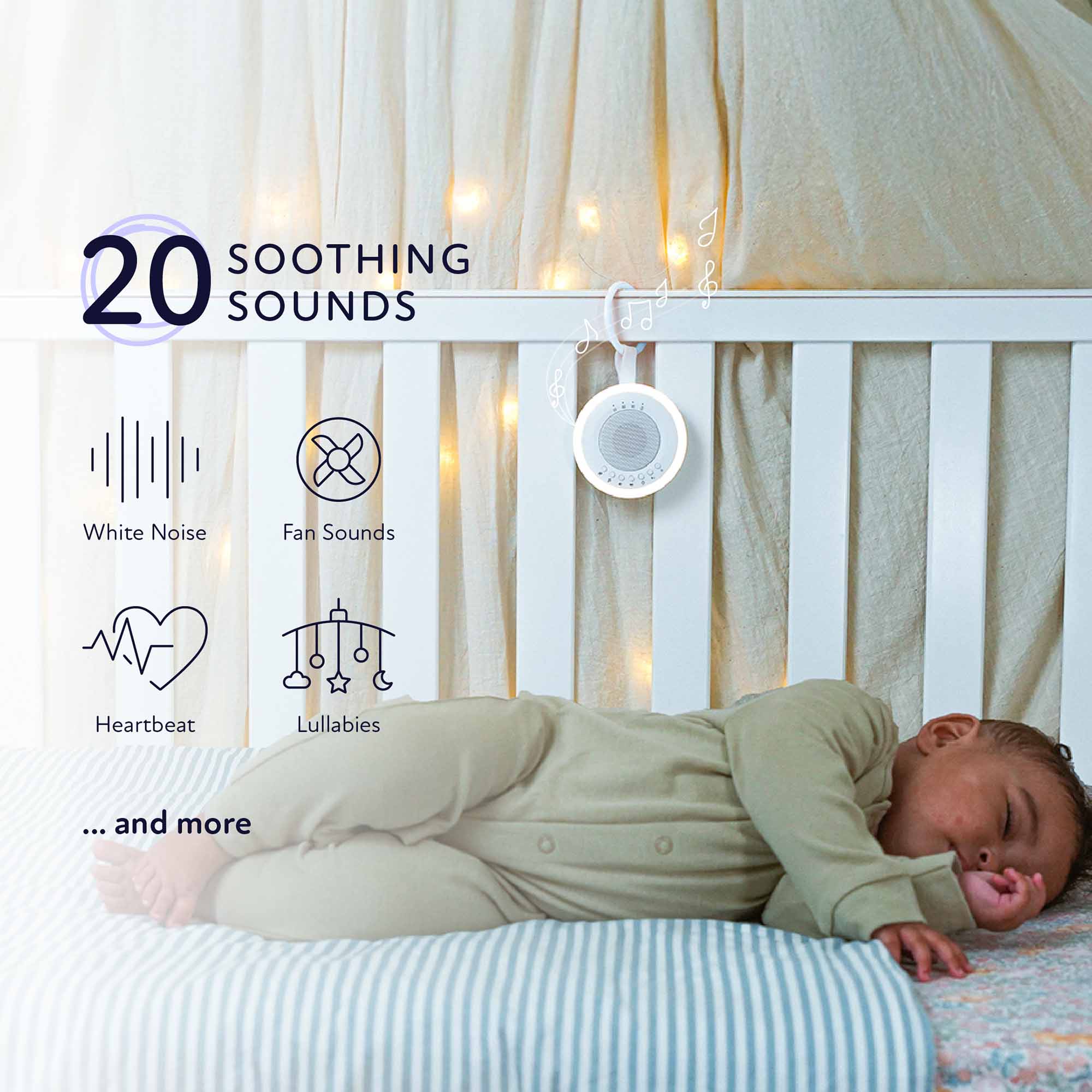 Zello 02 Retail Images - Mask unwanted sounds Ex-Display - Zello Portable White Noise Machine & Night Light