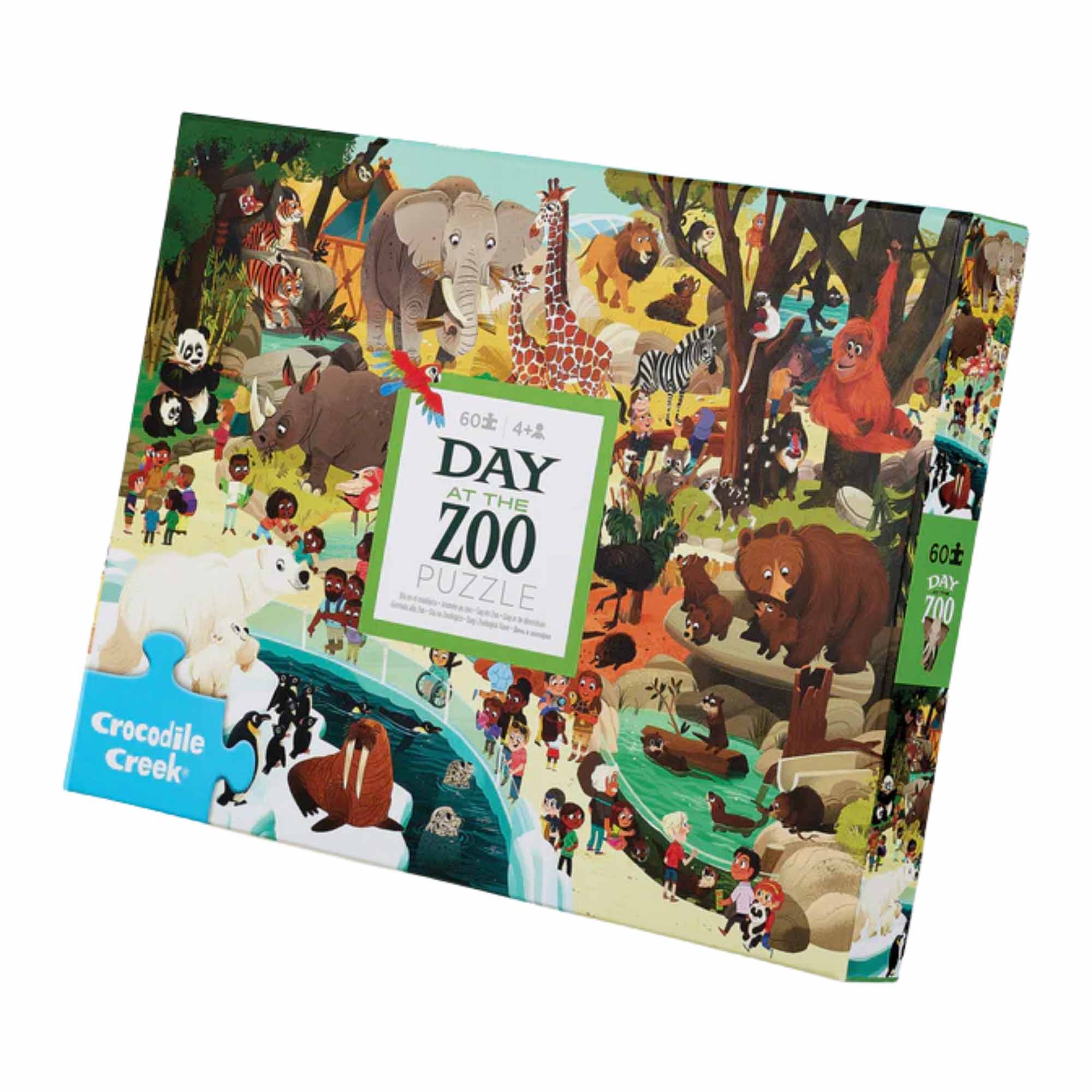 Crocodile Creek - 60pc Day at the Zoo puzzle