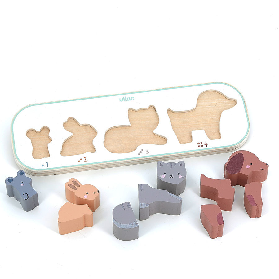 Ex-Display - Vilac Wooden Animals Puzzle
