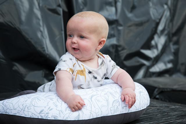 Preloved - Hippychick Feeding Pillow - Animal Friends Grey